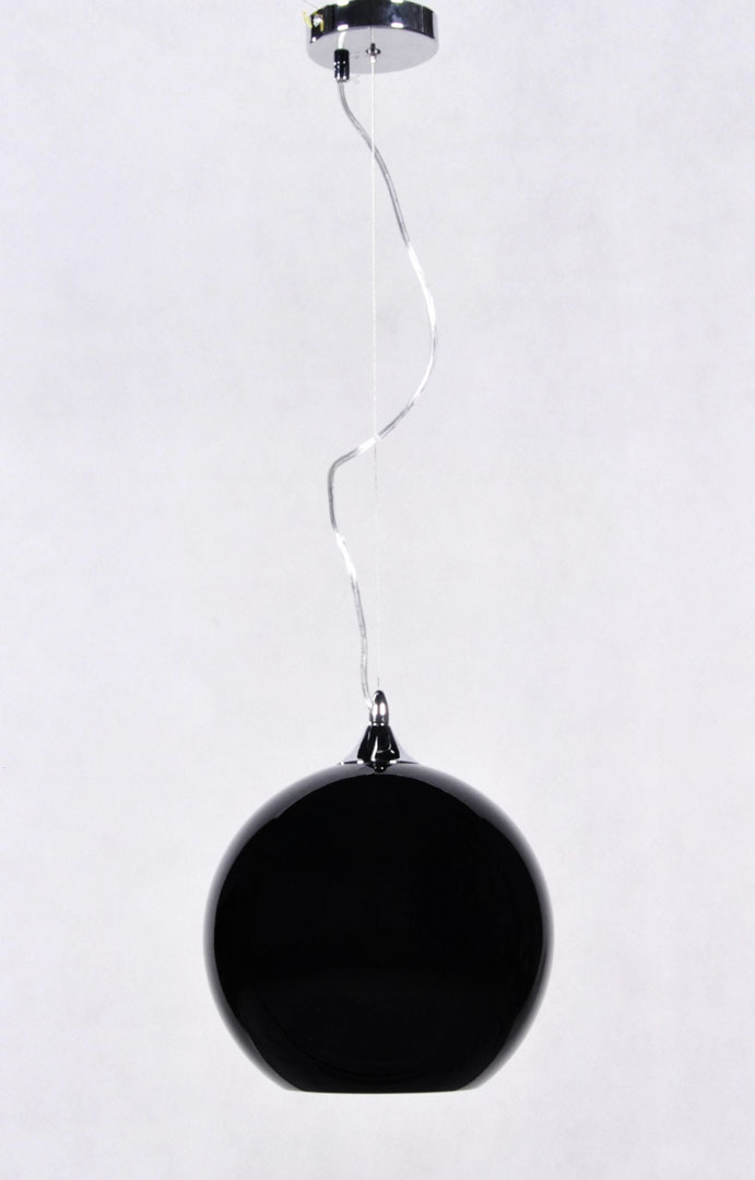 Czarna elegancka lampa wisząca MOLTON szklana kula skandynawska - Lumina Deco zdjęcie 3