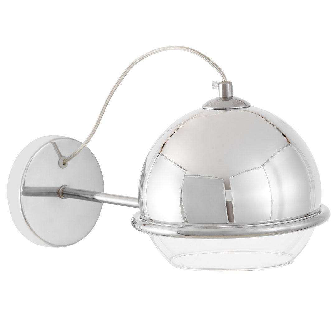 Elegancki szklany kinkiet VERONI chromowany przezroczysty, nowoczesny design - Lumina Deco zdjęcie 2