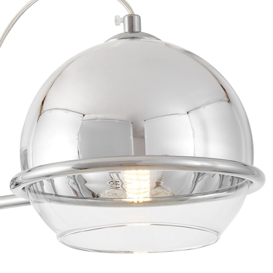 Elegancki szklany kinkiet VERONI chromowany przezroczysty, nowoczesny design - Lumina Deco zdjęcie 3