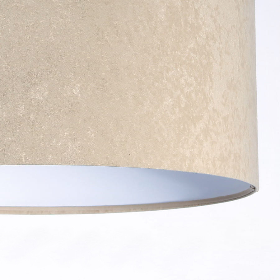 Beżowo-biała lampa wisząca z welurowym kloszem w kształcie walca NIGELLA - BPS Koncept zdjęcie 4