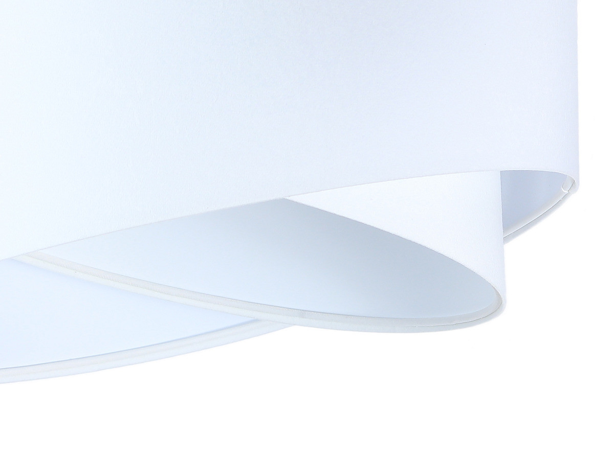 Biała lampa wisząca z welurowym, asymetrycznym kloszem CANDY - BPS Koncept zdjęcie 4