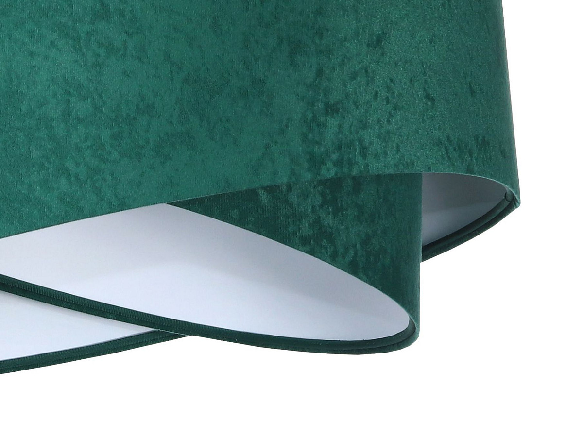 Zielona lampa wisząca asymetria z welurowym abażurem z białym wnętrzem RUBIN - BPS Koncept zdjęcie 4