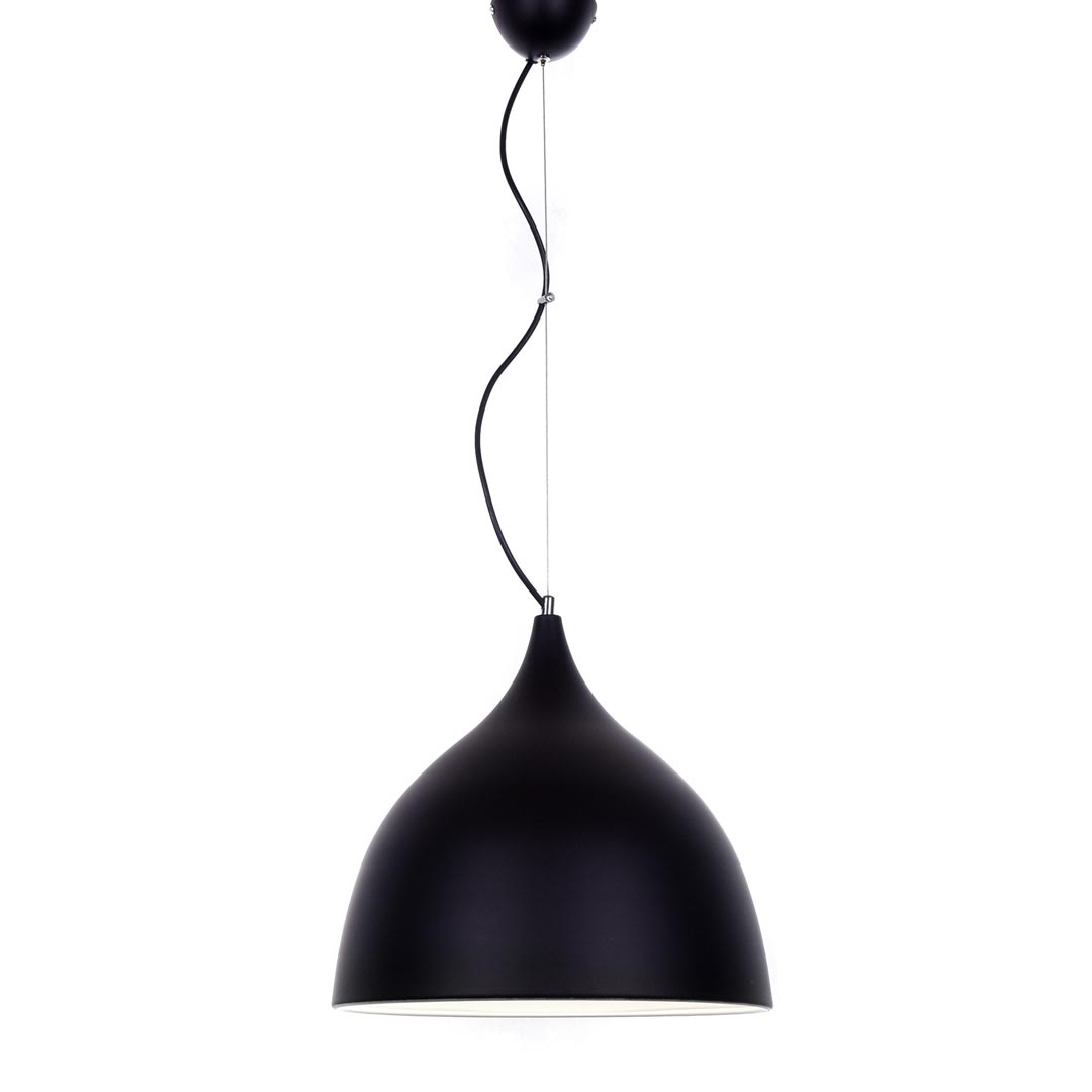 Lampa wisząca VITTORIO czarna matowa metalowa elegancka - Lumina Deco zdjęcie 3
