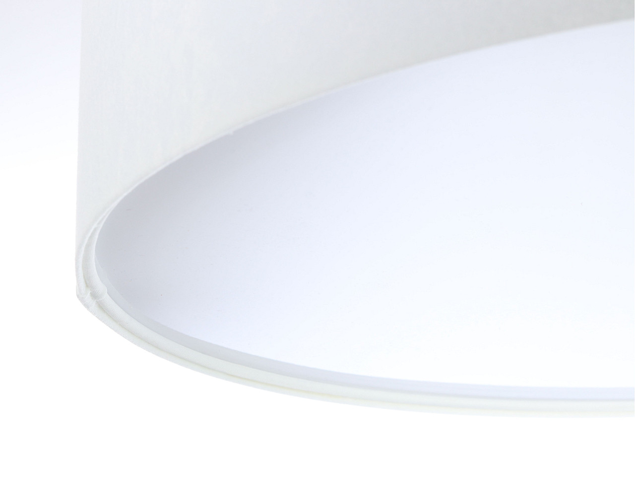 Biała lampa sufitowa z kloszem w kształcie walca z weluru, okrągły plafon - BPS Koncept zdjęcie 4