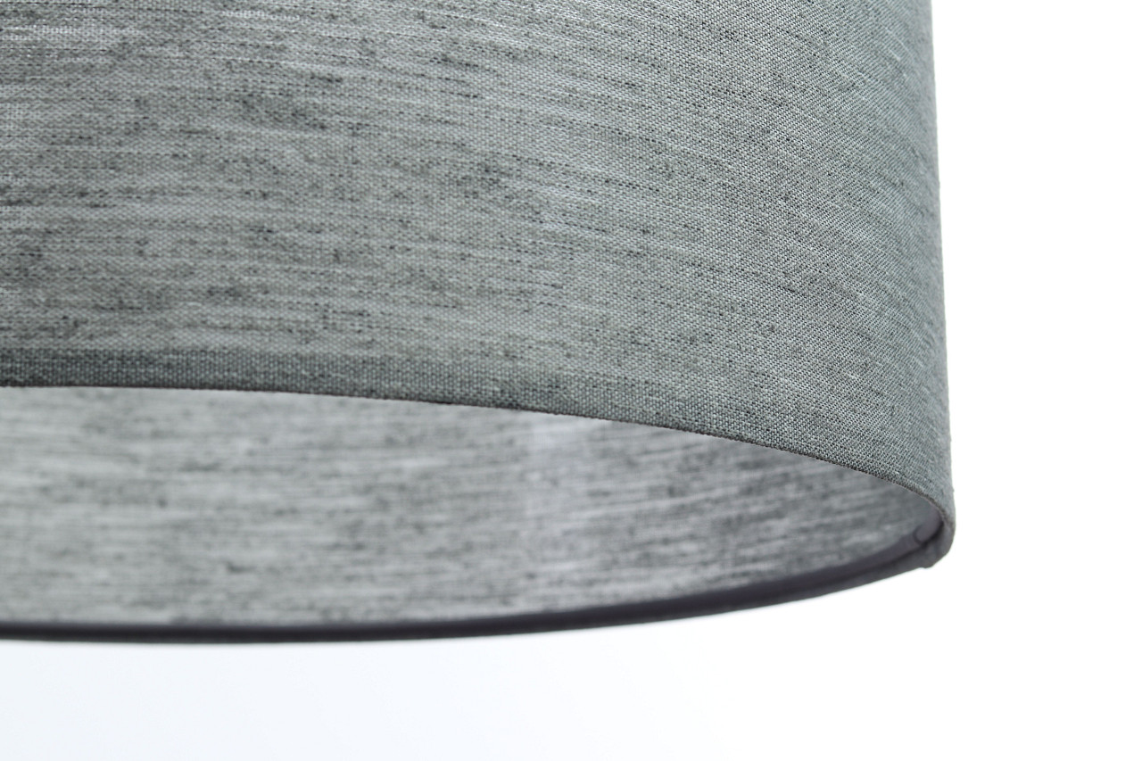 Ciemnoszara lampa wisząca z abażurem ze strukturalnej tkaniny o naturalnym wyglądzie MURII - BPS Koncept zdjęcie 4
