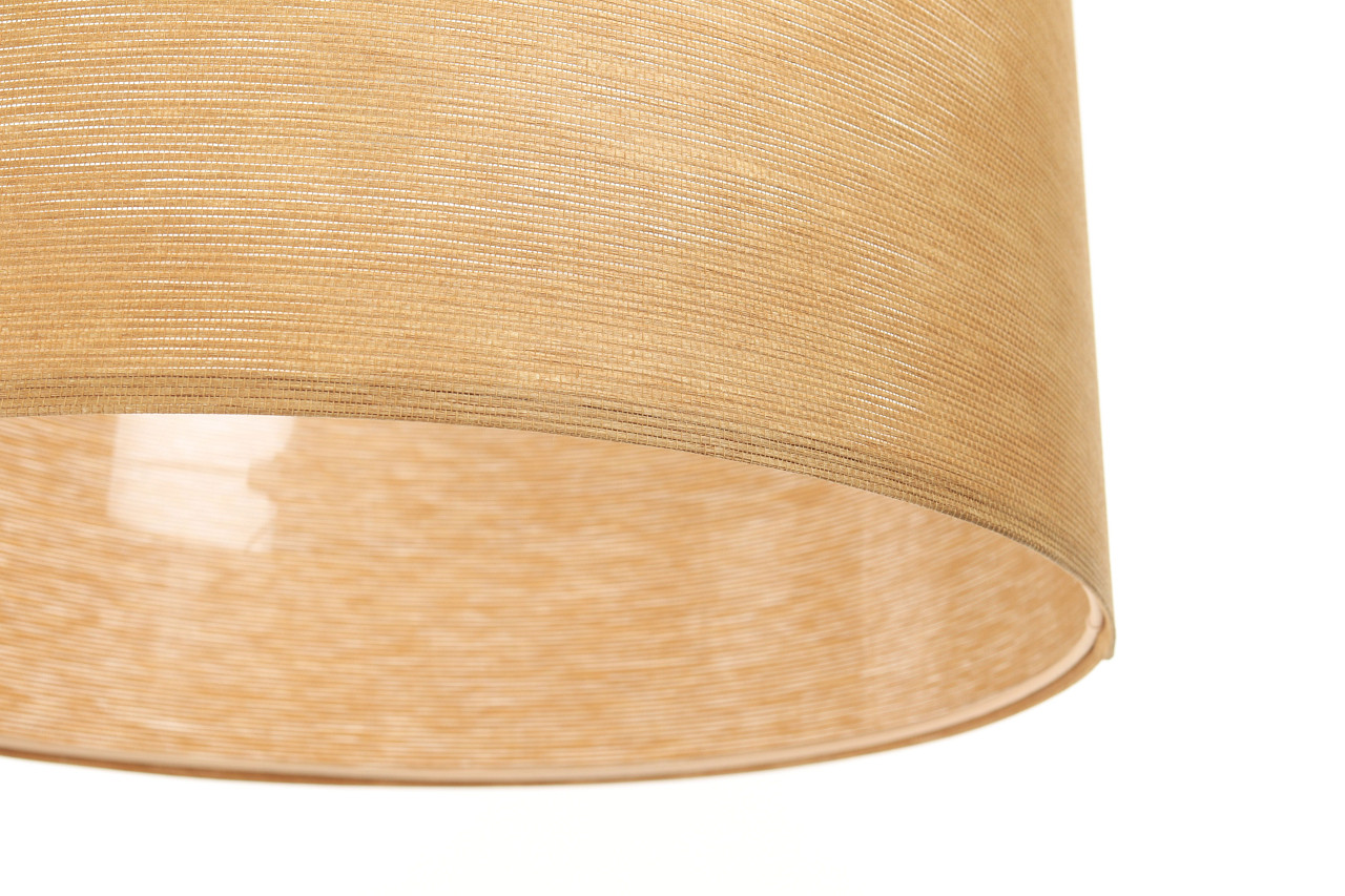 Lampa wisząca z abażurem w słomianym kolorze ze strukturalnej tkaniny o naturalnym wyglądzie MASATO - BPS Koncept zdjęcie 4