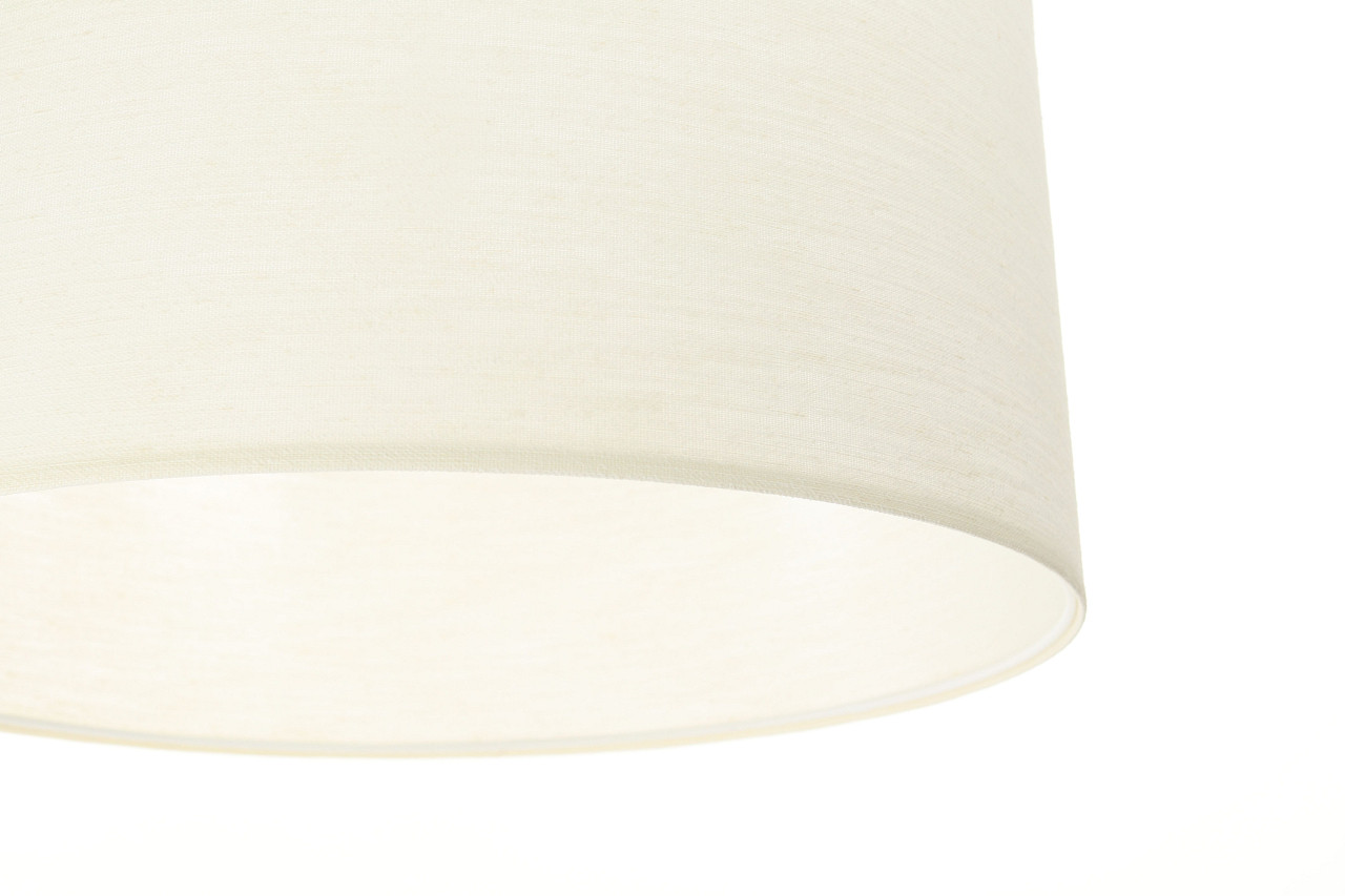 Biała lampa wisząca, walcowa z abażurem ze strukturalnej tkaniny o naturalnym wyglądzie TAKETO - BPS Koncept zdjęcie 4