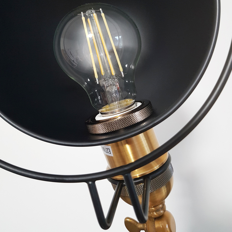 Lampka ścienna, czarny kinkiet loftowy GLUM W2 regulowane ramię do czytania - Lumina Deco zdjęcie 4