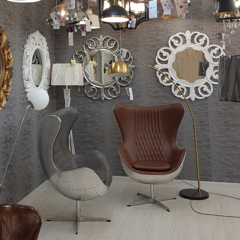 Mosiężna, loftowa lampa podłogowa, stojąca AZURRO elegancka, minimalistyczna - Lumina Deco zdjęcie 4