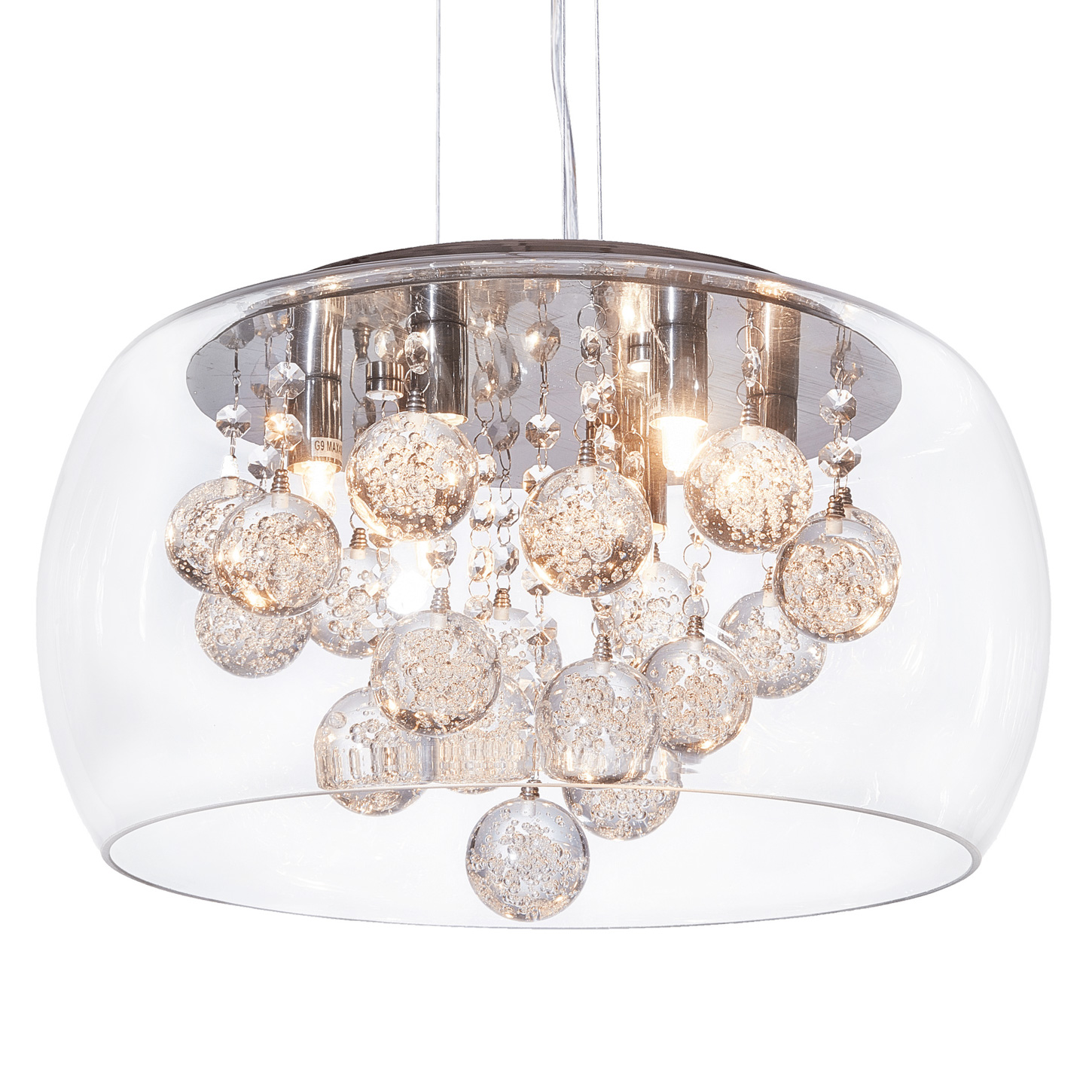 Kryształowa szklana lampa wisząca FABINA nowoczesna przezroczysta - Lumina Deco zdjęcie 1