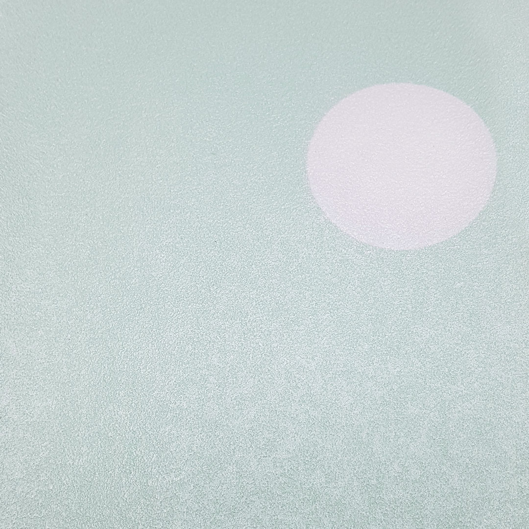 Tapeta miętowa w białe kropki, groszki, grochy 5 cm - Dekoori zdjęcie 4