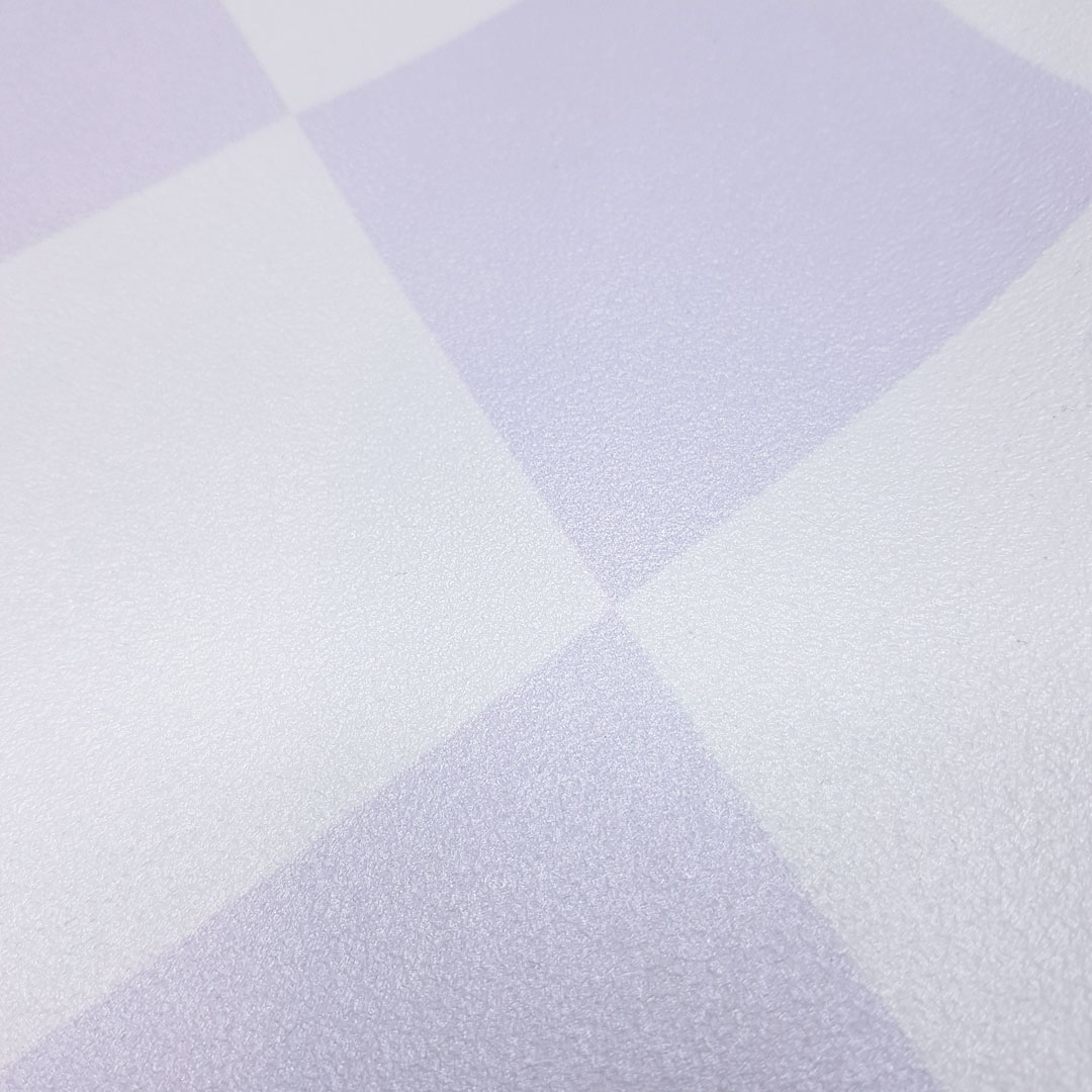 Tapeta w romby jasnofioletowe i białe, małe - Dekoori zdjęcie 4