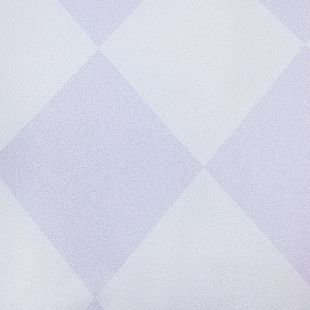 Tapeta w romby jasnofioletowe i białe, małe - Dekoori zdjęcie 2