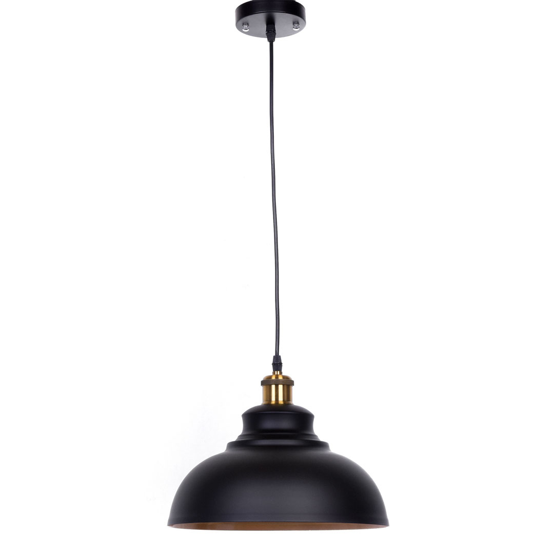 Stylowa czarna lampa wisząca BOGGI półokrągła minimalistyczna - Lumina Deco zdjęcie 3