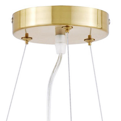 Wielopunktowa lampa wisząca MARSIADA w kolorze mosiądzu, nowoczesne białe klosze kule - Lumina Deco zdjęcie 4