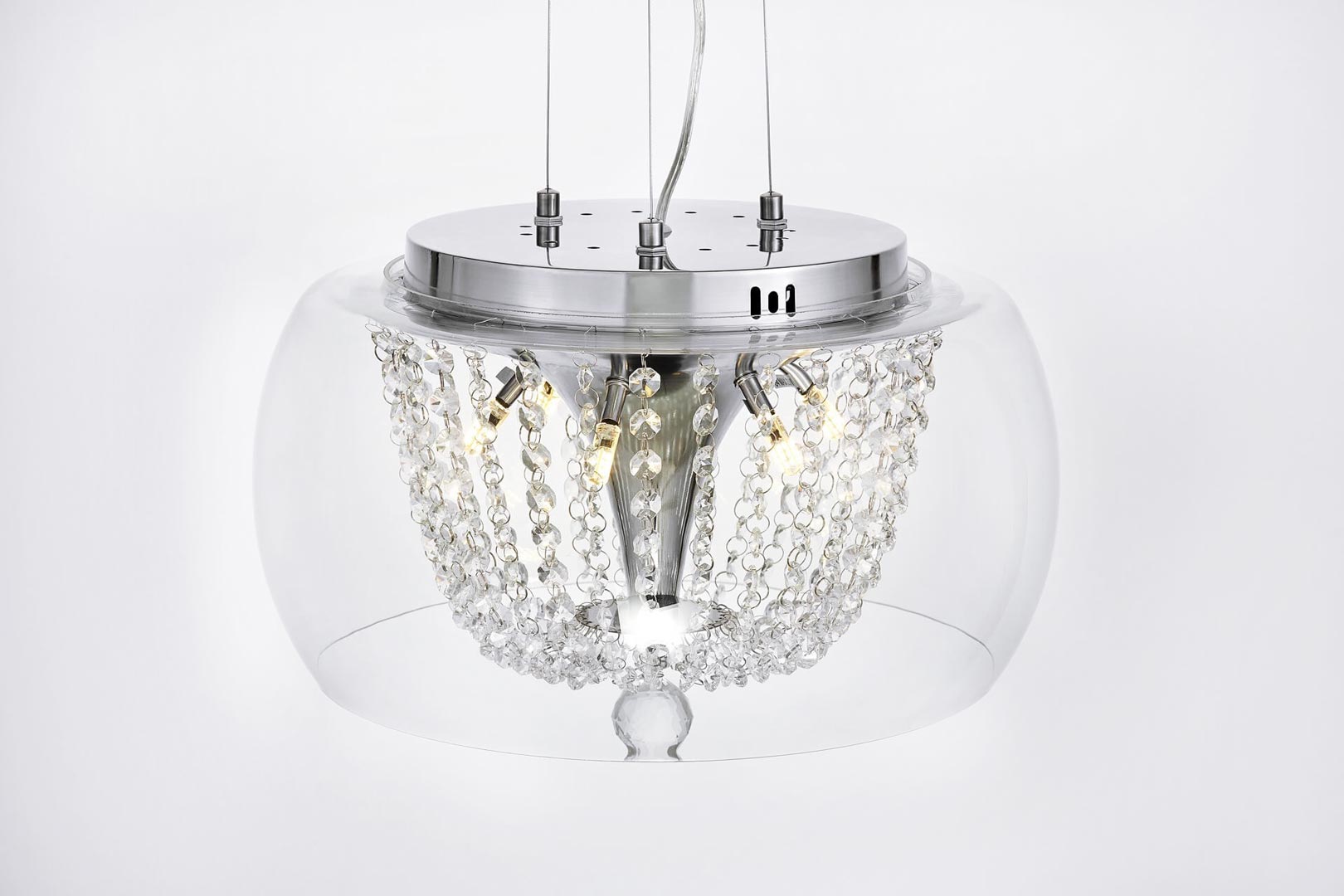 Lampa wisząca nowoczesna DISPOSA przezroczysta - Lumina Deco zdjęcie 3