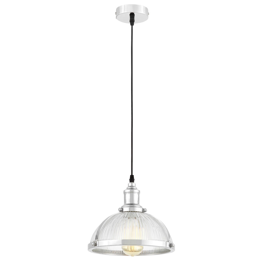 Szklana ozdobna lampa wisząca BRICO industrialna szklana metalowa loft - Lumina Deco zdjęcie 3