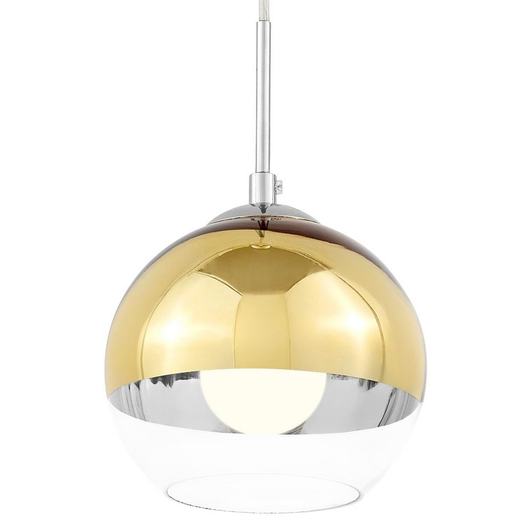 Glamour lampa wisząca VERONI złota przezroczysta szklana kula - Lumina Deco zdjęcie 1