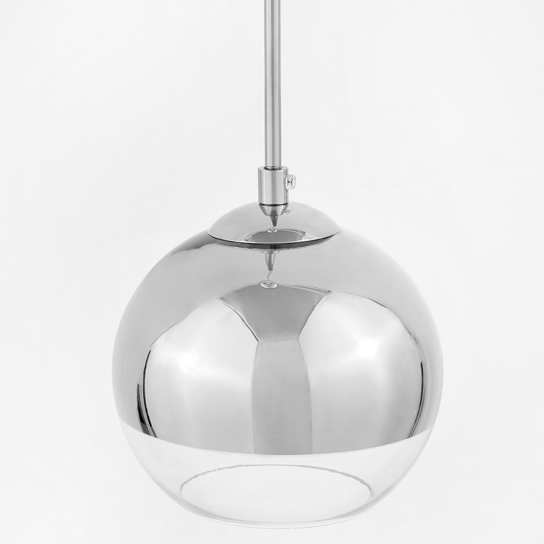 Nowoczesna lampa wisząca VERONI szklana kula srebrna, przezroczysta - Lumina Deco zdjęcie 4