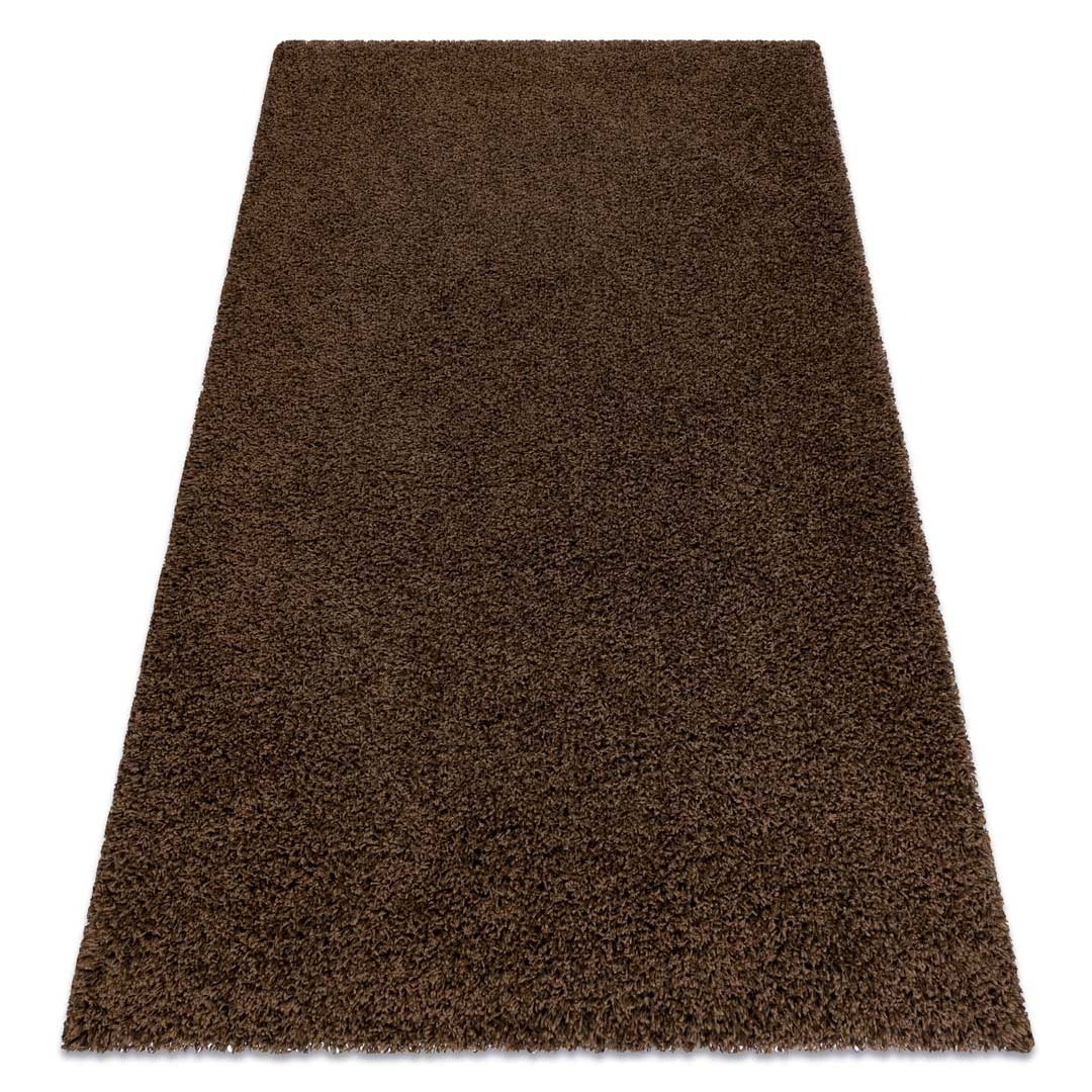 Ciemny nowoczesny dywan do sypialni w kolorze brązowym Shaggy Mellow - Carpetforyou zdjęcie 4