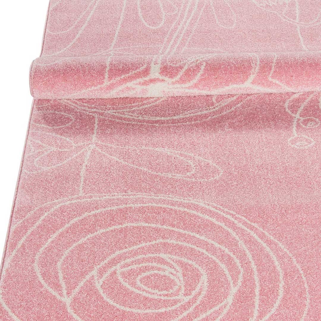 Designerski różowy dywan Pinky Agnes w kwiaty, maki, łąkę - Carpetforyou zdjęcie 3