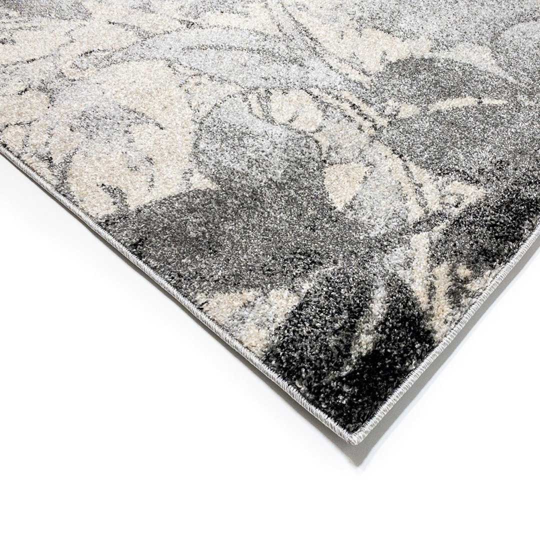 Szary gruby dywan z motywem kwiatowym Home Jungle - Carpetforyou zdjęcie 3