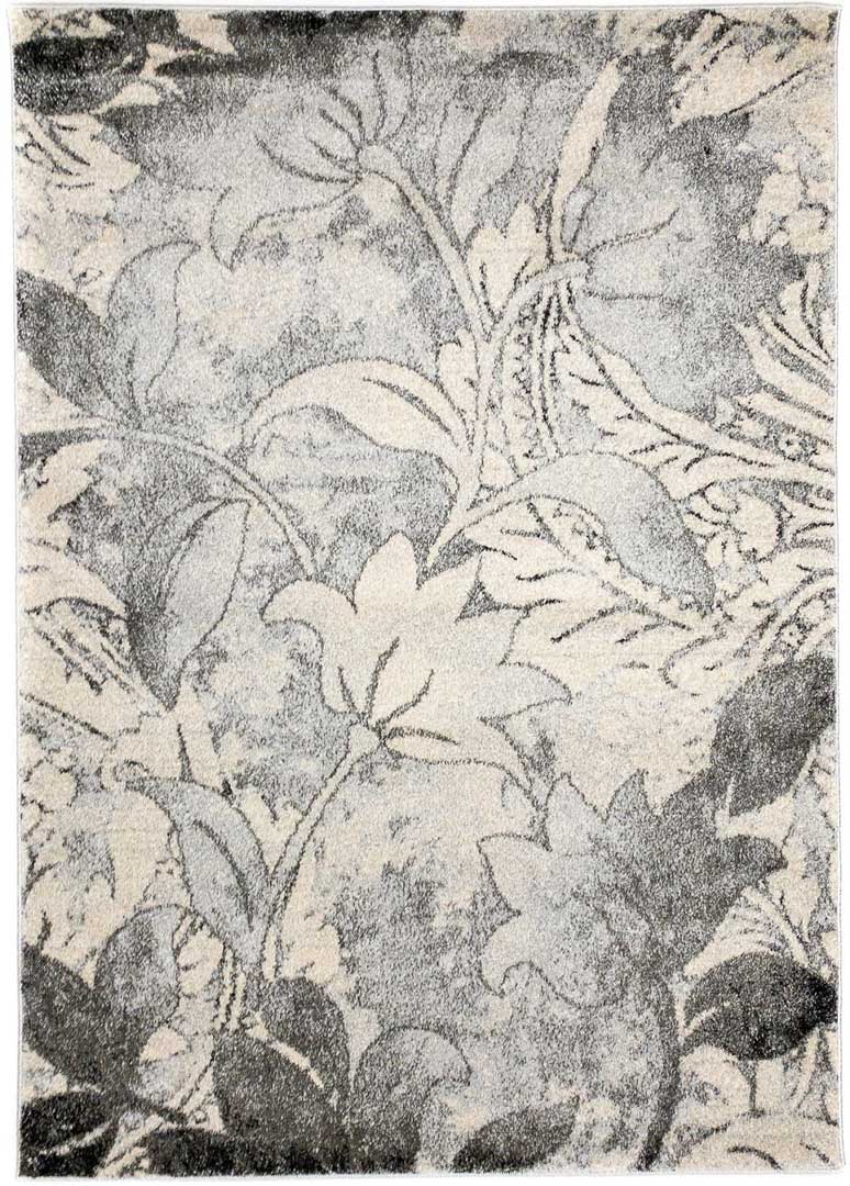 Szary gruby dywan z motywem kwiatowym Home Jungle - Carpetforyou zdjęcie 1