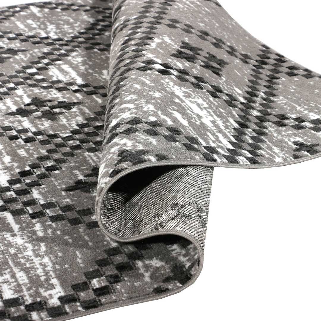 Modny młodzieżowy dywan do pokoju w ciemny szary geometryczny wzór Almas 24 - Carpetforyou zdjęcie 3