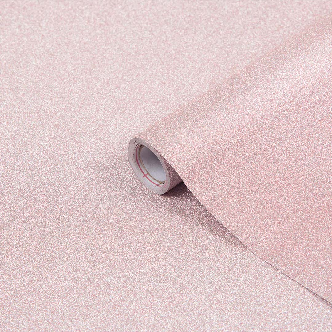 Różowa okleina meblowa samoprzylepna połyskująca glitter pink rose - d-c-fix zdjęcie 3