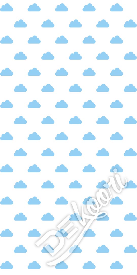 Tapeta w chmurki chmury biało-niebieska - Dekoori zdjęcie 3