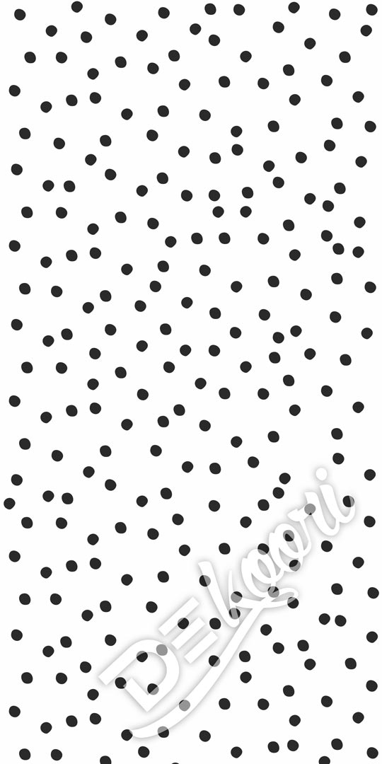 Biała tapeta w nieregularne czarne kropki 3 cm - dalmatyńczyk - Dekoori zdjęcie 2