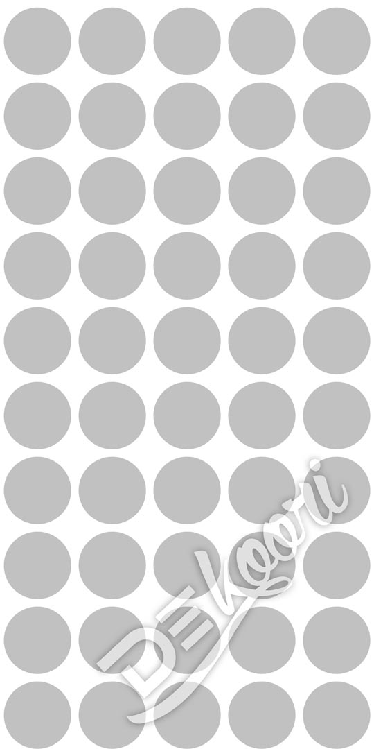Biała tapeta w duże szare grochy, kropki 18 cm polka dot - Dekoori zdjęcie 3