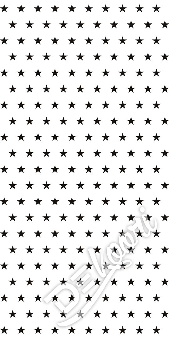 Biała tapeta w czarne gwiazdki 5 cm - Dekoori zdjęcie 3