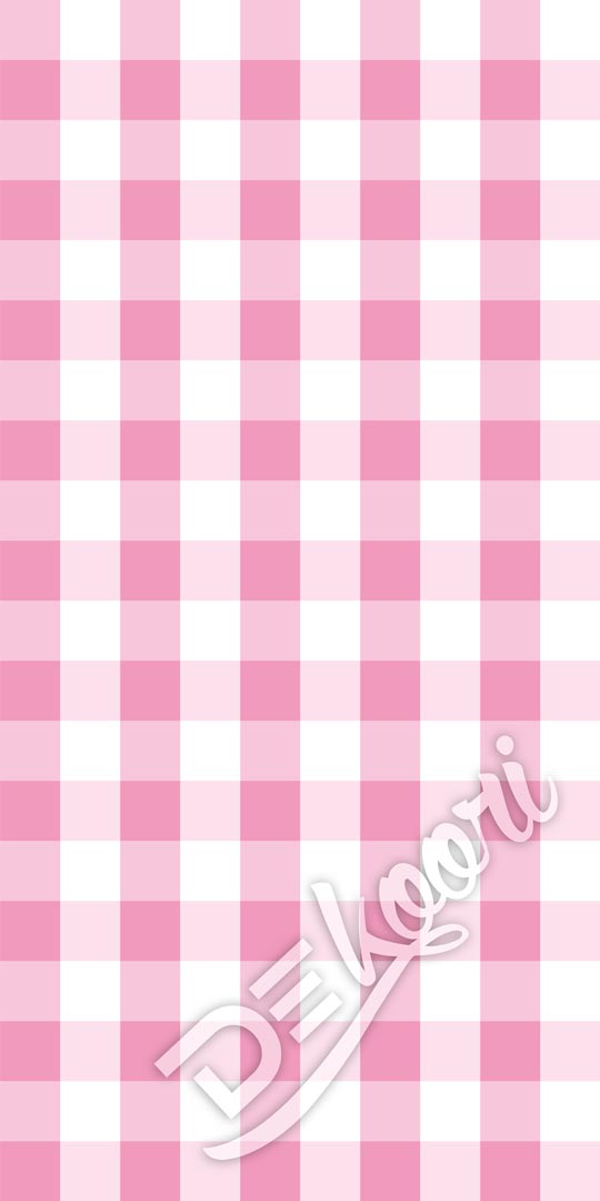Tapeta w KRATKĘ różowa, biała 10 cm - Dekoori zdjęcie 3