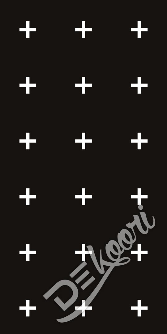 Czarna tapeta + biały PLUS (wersja czarno-biała) - Dekoori zdjęcie 3