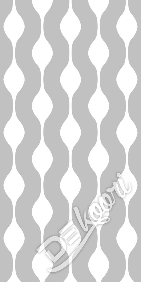 Tapeta szaro-biała w pionowy wzór OKO - Dekoori zdjęcie 2