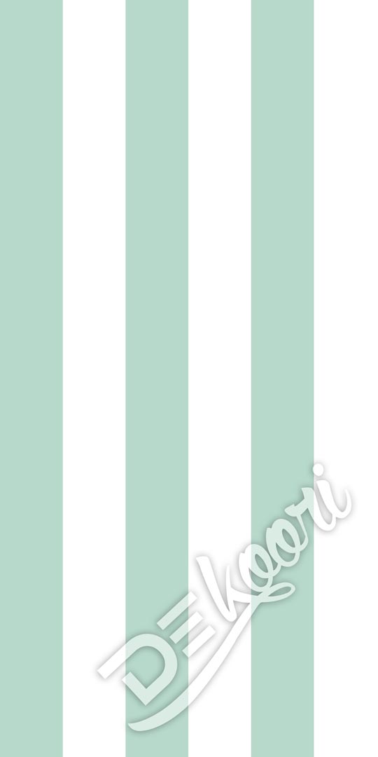 Tapeta biało-miętowa w PASY PIONOWE 16,6 cm - Dekoori zdjęcie 2