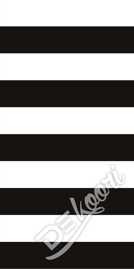 Tapeta w pasy poziome biało-czarna - Dekoori zdjęcie 3