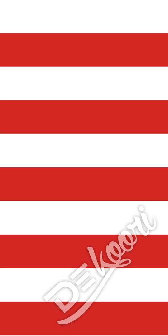 Tapeta w pasy poziome biało-czerwone - Dekoori zdjęcie 3