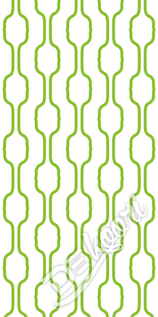 Biało-zielona tapeta w pionowy wzór dekoracyjny - Dekoori zdjęcie 3
