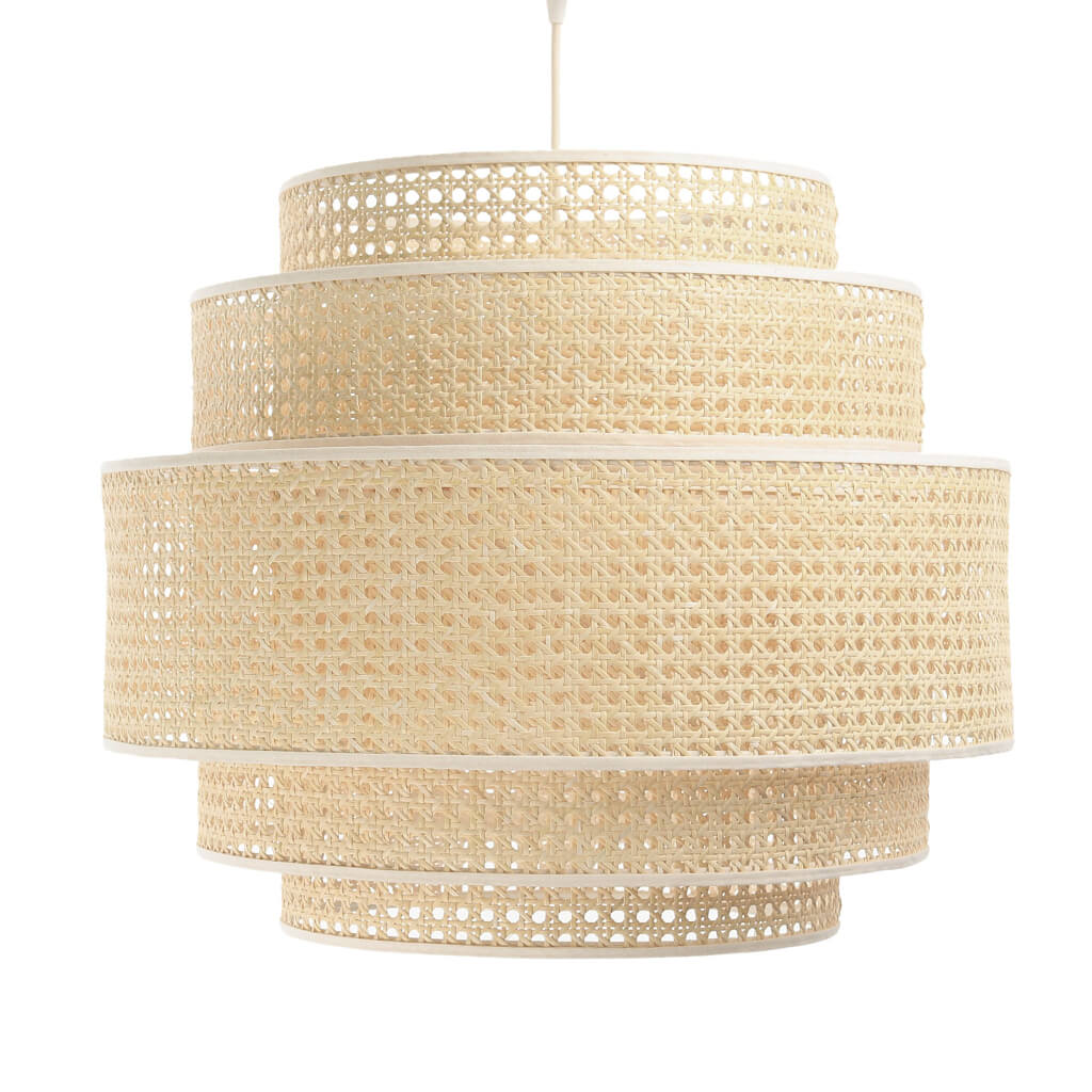 Naturalna, boho lampa wisząca z fantazyjnym abażurem z włókien palmy rotangowej, ROTANG - BPS Koncept zdjęcie 1