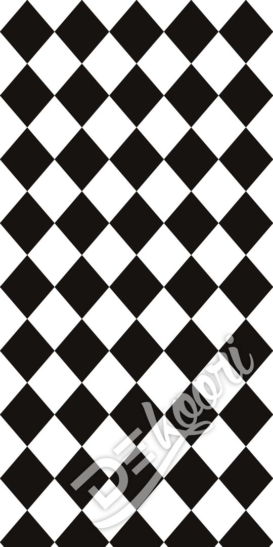 Tapeta w romby czarne i białe - Dekoori zdjęcie 3