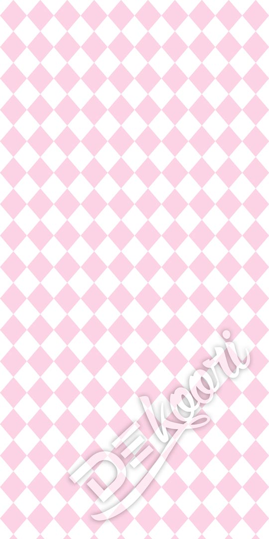 Tapeta w małe biało-jasno-różowe romby - Dekoori zdjęcie 3