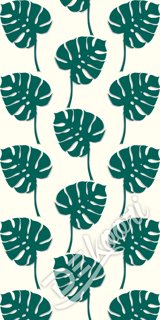 Tapeta w liście MONSTERA zielone - Dekoori zdjęcie 3