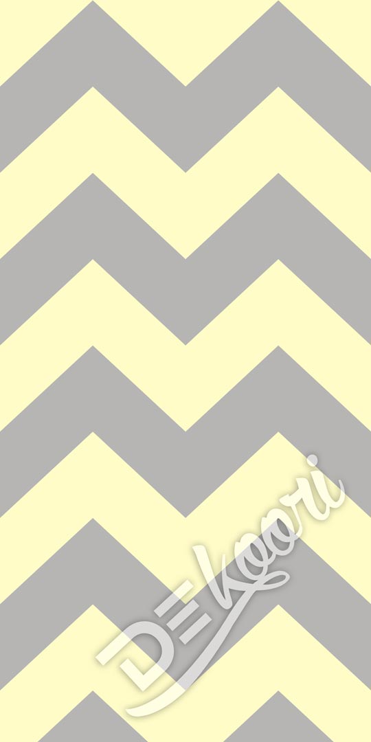 Tapeta w ZYGZAKI szaro-żółta, jasnożółta 46 cm - Dekoori zdjęcie 2