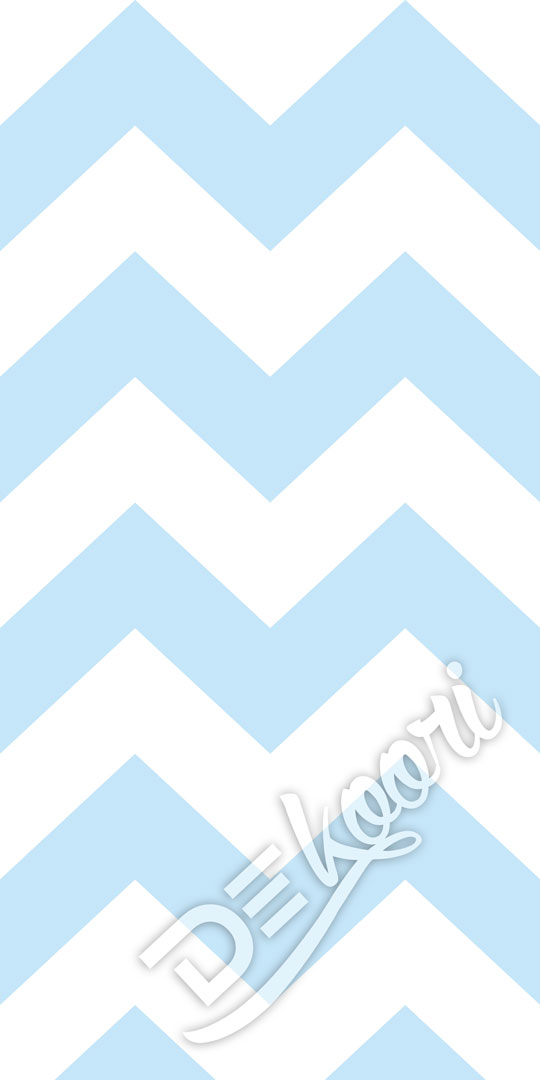 Tapeta w ZYGZAKI biało-błękitna, jasnoniebieska 46 cm - Dekoori zdjęcie 3