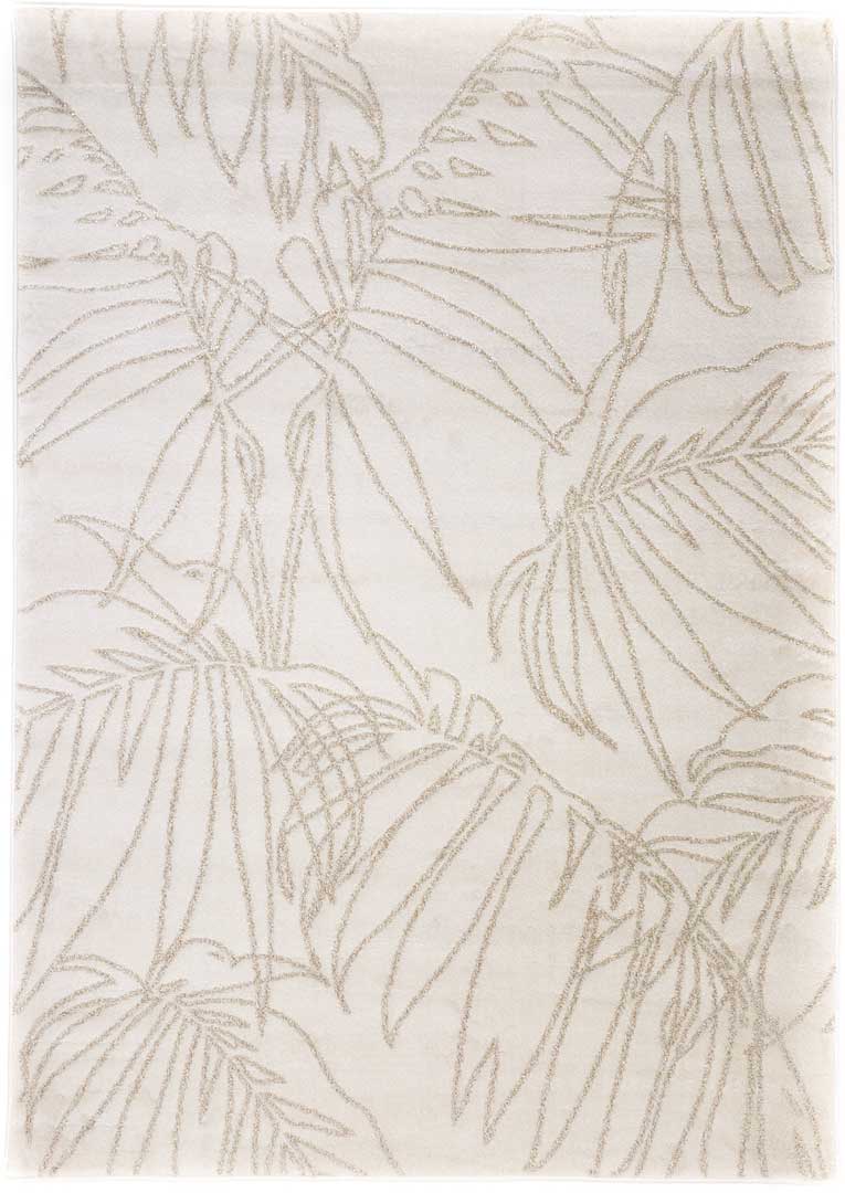 Elegancki, minimalistyczny kremowo-beżowy dywan w liście Luxury Leaves - Carpetforyou zdjęcie 1