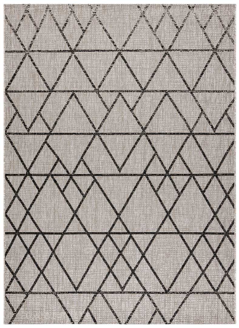 Geometryczny, szary dywan do salonu w czarne romby Almas 34 - Carpetforyou zdjęcie 1