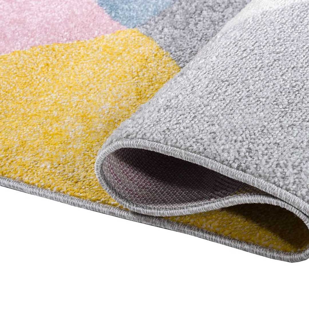 Geometryczny dywan nowoczesny do pokoju w kolorowe trójkąty w różnych rozmiarach Galaxy - Carpetforyou zdjęcie 3