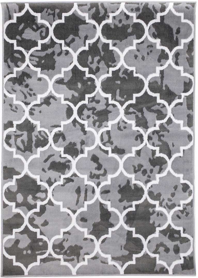 Szary dywan orientalny w białą marokańską koniczynę Almas 35 - Carpetforyou zdjęcie 1